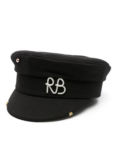 Cappello baker boy con logo in nero Rusaln Baginskiy - donna